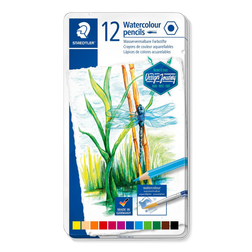 STAEDTLER - LAPICES de COLORES DESIGN JOURNEY 146 estuche METAL de 12 (Ref.146C M12)