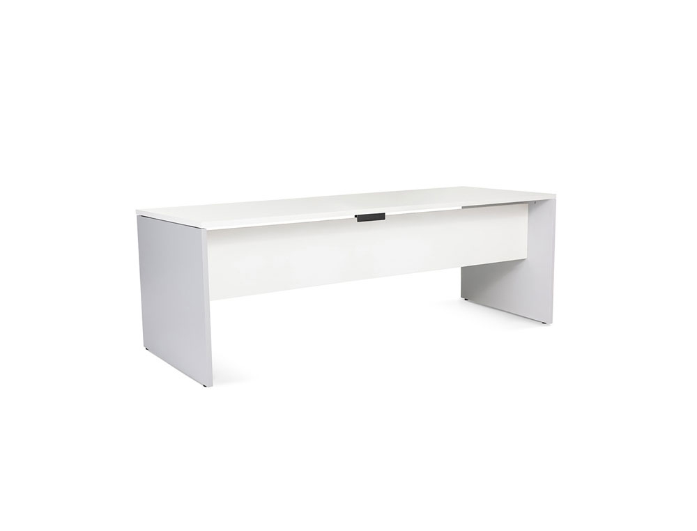 ROCADA - MESA OFICINA SERIE WORK 200X80 CM ACABADO AB04 ALUMINIO/BLANCO (Ref.2004AB04)