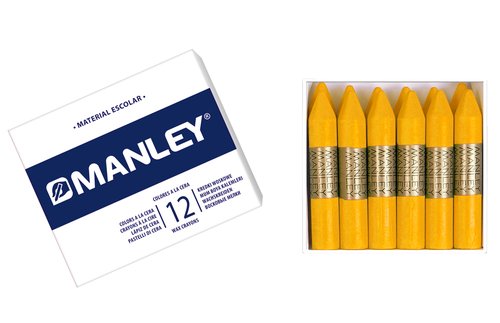 MANLEY - CERAS 60MM AMARILLO OSCURO (5) ESTUCHE DE 12 (Ref.MNC04486)