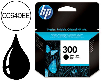 HP ( HEWLETT PACKARD ) - Cartuchos ORIGINALES Inyección De Tinta 300 Negro 200pg (Ref.CC640EE#ABE)