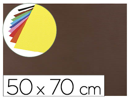 LIDERPAPEL - GOMA EVA ONDULADA 50X70CM 2,2MM DE ESPESOR MARRON (Ref.GC07)