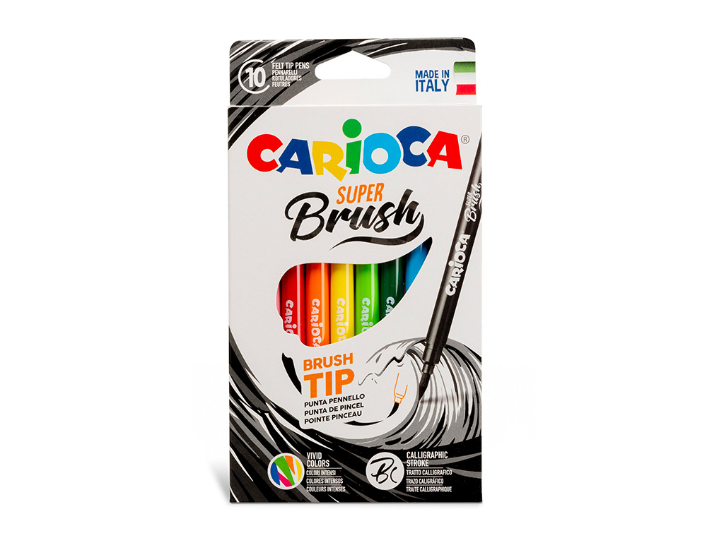CARIOCA - ROTULADOR SUPER BRUSH (CALIGRAFIA) CAJA de 10 (Ref.42937)