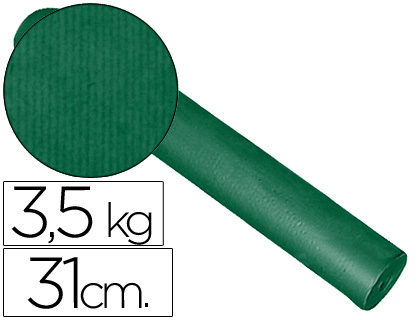 IMPRESMA - PAPEL FANTASIA KRAFT LISO KFC -BOBINA 31 CM -3,5 KG -COLOR VERDE (Ref.KFC-V)