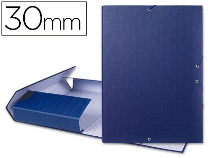 LIDERPAPEL - CARPETA PROYECTOS FOLIO LOMO 30MM Cartón FORRADO AZUL (Ref.PY31)