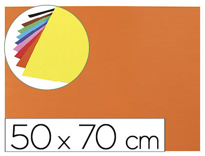 LIDERPAPEL - GOMA EVA ONDULADA 50X70CM 2,2MM DE ESPESOR NARANJA (Ref.GC03)