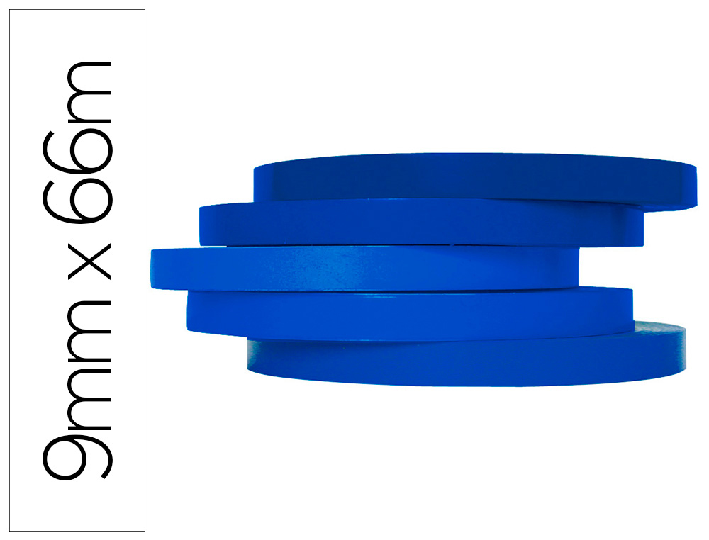 Q-CONNECT - CINTA ADHESIVA 66M X 9MM AZUL PARA CERRAR BOLSAS (Ref.KF10854)