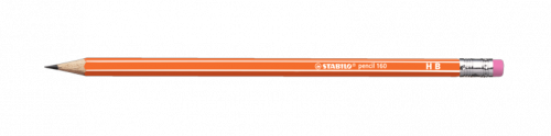 STABILO - LAPIZ de GRAFITO HEXAGONAL CON GOMA 2160 HB NARANJA (Ref.2160/03-HB)
