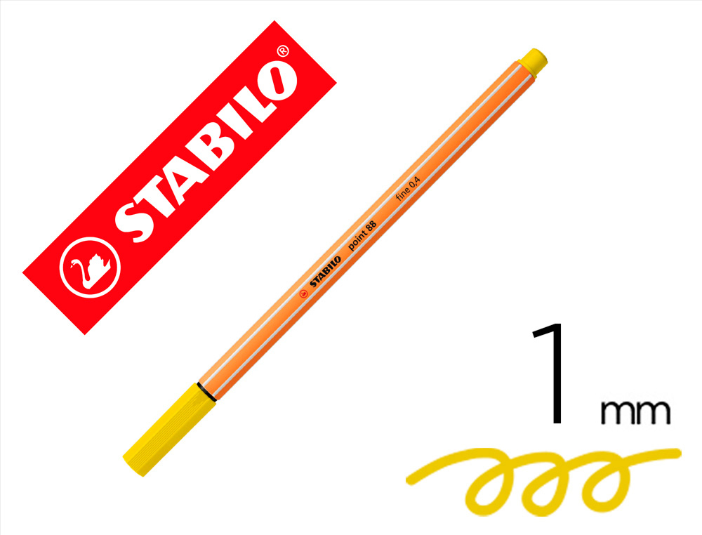 STABILO - Rotulador Point 88 0.4mm amarillo limón (Ref.88/24)