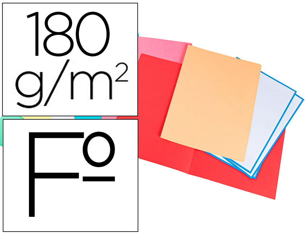 LIDERPAPEL - SUBCARPETA CARTULINA FOLIO COLORES SURT PTE.DE 25 SDAS.RETRACTILADAS (Ref.SUB-FSURT)