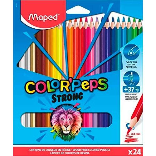 MAPED - LAPICES de COLORES COLOR"PEPS RESINA Estuche de 24 (Ref.862724)