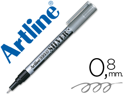 ARTLINE - ROTULADOR MARCADOR PERMANENTE TINTA METALICA ATA -PUNTA REDONDA 0.8 MM (Ref.EK-999 PL)