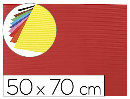 LIDERPAPEL - GOMA EVA ONDULADA 50X70CM 2,2MM DE ESPESOR ROJO (Ref.GC02)
