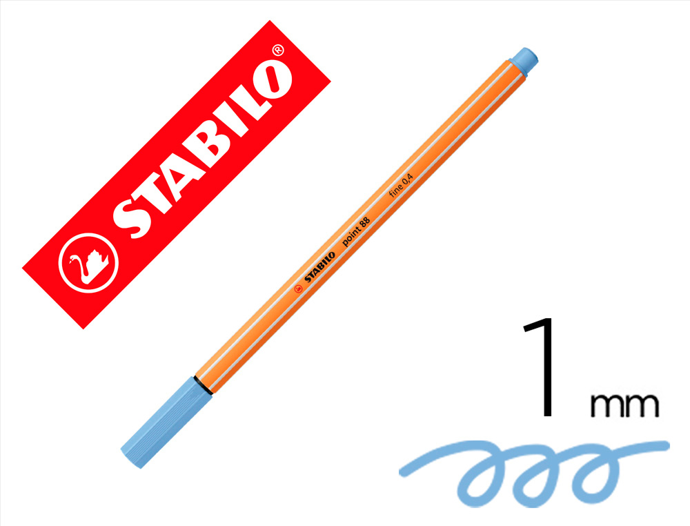 STABILO - Rotulador Point 88 0.4mm azul hielo (Ref.88/11)