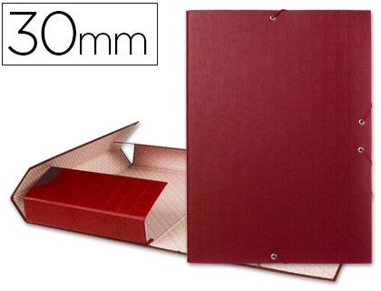 LIDERPAPEL - CARPETA PROYECTOS FOLIO LOMO 30MM Cartón FORRADO ROJA (Ref.PY34)