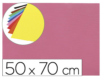 LIDERPAPEL - GOMA EVA ONDULADA 50X70CM 2,2MM DE ESPESOR ROSA (Ref.GC10)