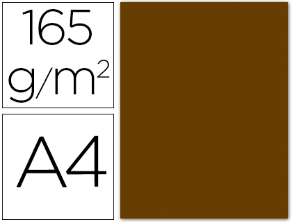 LIDERPAPEL - PAPEL COLOR A4 165G / M2 MARRON PERGAMINO PAQUETE DE 9 (Ref.PC85)