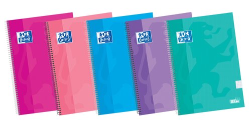 OXFORD - BLOCK SCHOOL tapa EXTRA Fº 80h CUADRIC.4x4 90g SURTIDO (col. Tendencia) (Ref.400122765)