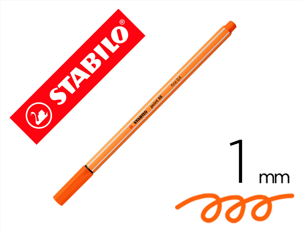 STABILO - Rotulador Point 88 0.4mm bermellón claro (Ref.88/30)