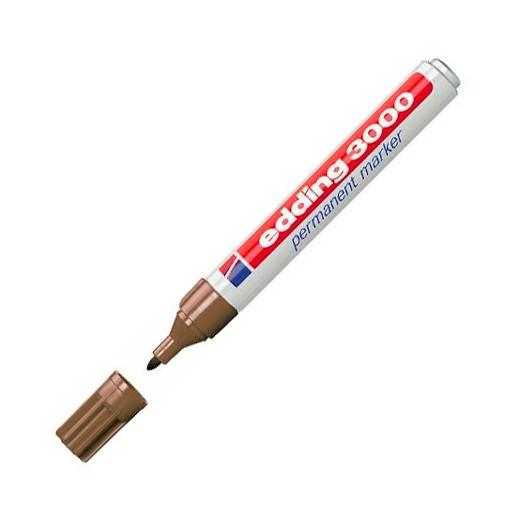 EDDING - Marcador permanente punta redonda 1.5-3mm marrón (Ref.3000-07)