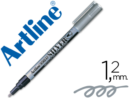 ARTLINE - ROTULADOR MARCADOR PERMANENTE TINTA METALICA ATA -PUNTA REDONDA 1.2 MM (Ref.EK-990 PL)