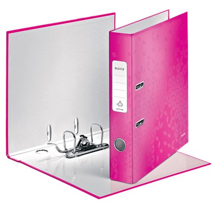 LEITZ - ARCHIVADOR palanca WOW A4 180º 50mm FUCSIA METALIZADO (Ref.10060123)