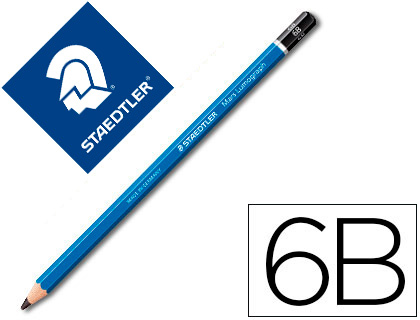 STAEDTLER - LAPICES DE GRAFITO MARS LUMOGRAPH 100 6B UNIDAD (Ref.100-6B)