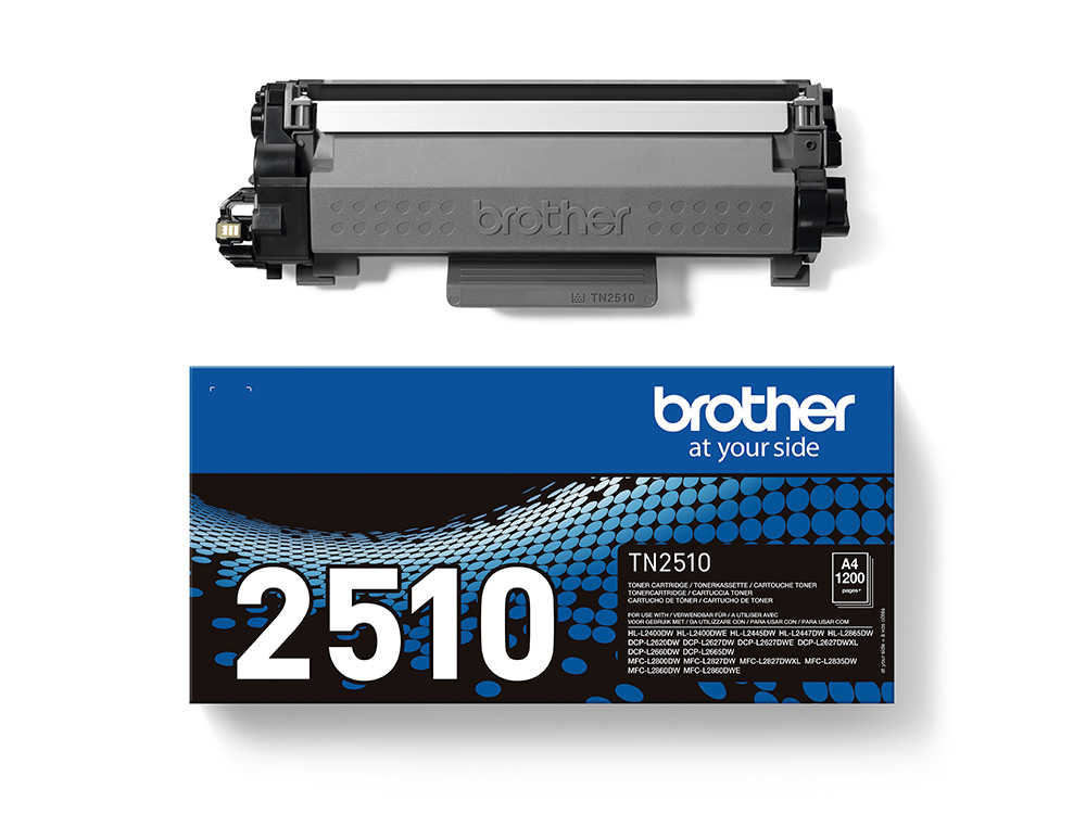BROTHER - TONER NEGRO - 1200pg PARA HLL2400DW, HLL2445DW, DCPL2620DW, DCPL2627DWXL, DCPL2660DW, MFCL2800DW, MFCL2827DWXL, MFCL2860DW (Ref.TN2510)