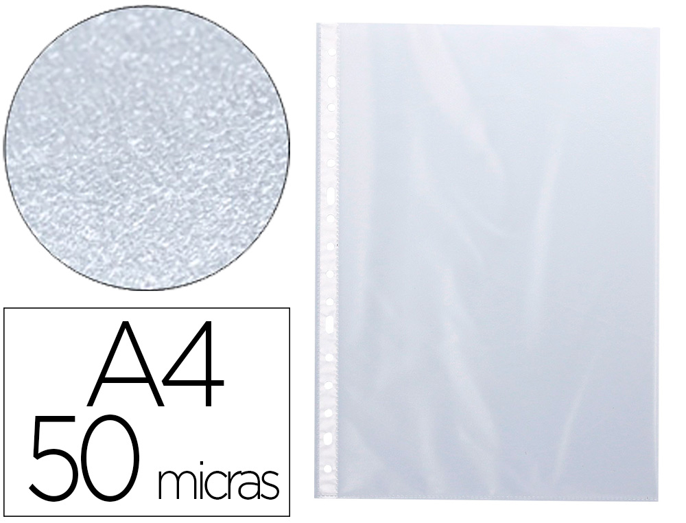 Q-CONNECT - FUNDA MULTITALADRO DIN A4 50 MC PIEL DE NARANJA CAJA DE 100 UNIDADES (Ref.KF24001)