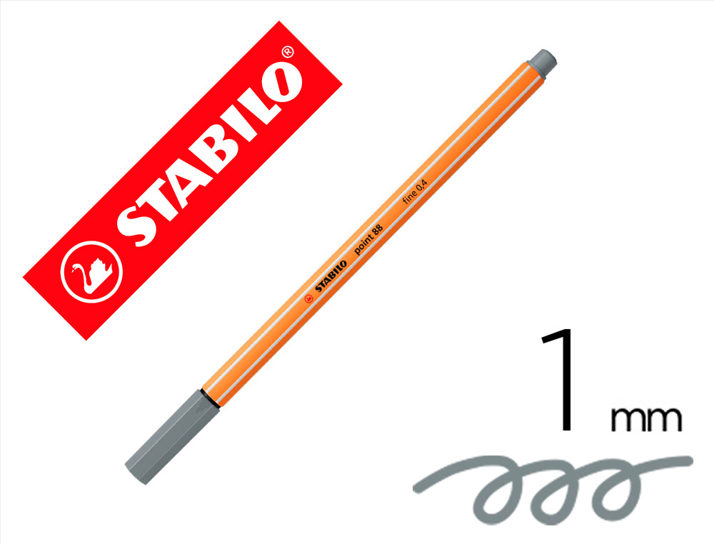 STABILO - Rotulador Point 88 0.4mm gris medio (Ref.88/95)