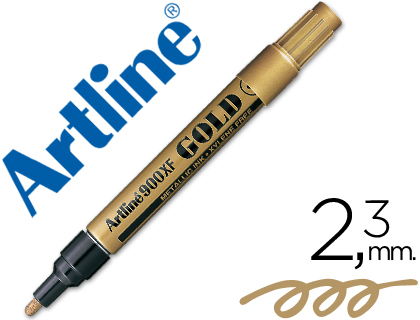 ARTLINE - ROTULADOR MARCADOR PERMANENTE TINTA METALICA O -PUNTA REDONDA 2.3 MM (Ref.EK-900 OR)