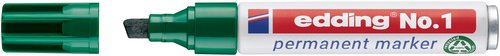 EDDING - Nº 1 MARCADOR PERMANENTE PUNTA BISELADA TRAZO 1 - 5 MM VERDE N. (Ref.1-04)