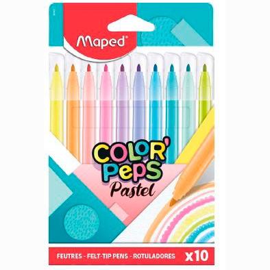 MAPED - ROTULADOR FIBRA COLOR´PEPS PASTEL ESTUCHE de 12 (Ref.845469)