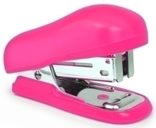 RAPESCO - Grapadora bug mini capacidad 12 hojas usa grapas 26/6 color rosa incluye caja de 1000 grapas (Ref. 1412)