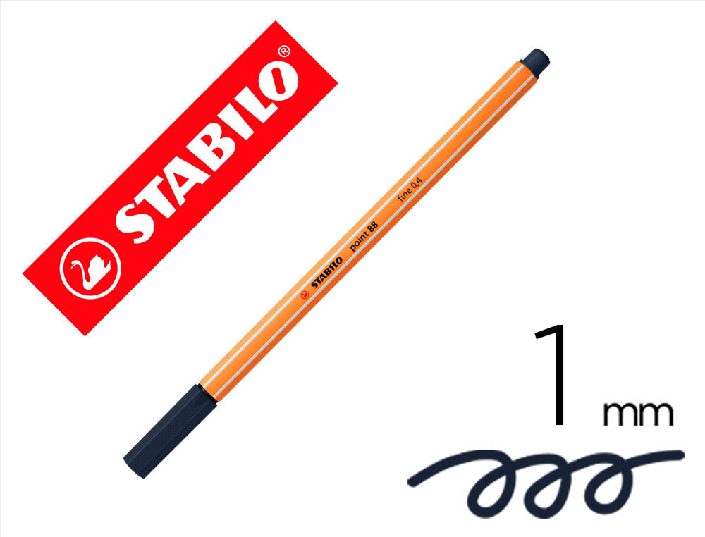 STABILO - Rotulador Point 88 0.4mm gris payne (Ref.88/98)