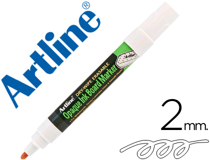 ARTLINE - ROTULADOR PIZARRA EPD-4 COLOR BLANCO OPAQUE INK BOARD PUNTA REDONDA 2 MM (Ref.EPD-4 WH-BL)