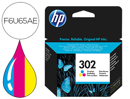 HP ( HEWLETT PACKARD ) - Cartuchos de tinta tri-color 302 (Ref.F6U65AE#ABE)