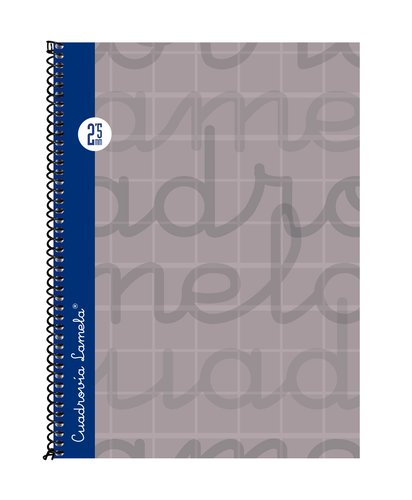LAMELA - Cuaderno espiral 4º Gris 80 h cuadrícula 2,5 (Ref.7CTE002G)