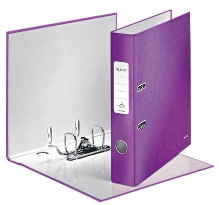 LEITZ - ARCHIVADOR palanca WOW A4 180º 50mm VIOLETA METALIZADO (Ref.10060162)