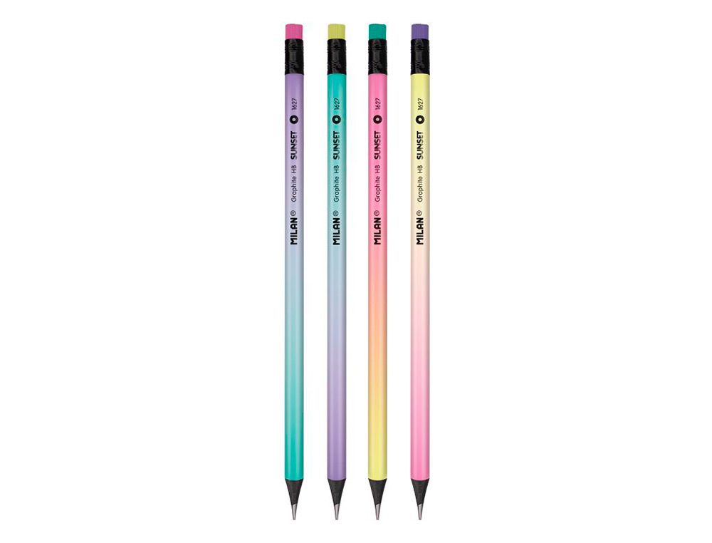 MILAN - LAPIZ de GRAFITO SUNSET con GOMA - HB BOTE de 48 (Ref.71622724)