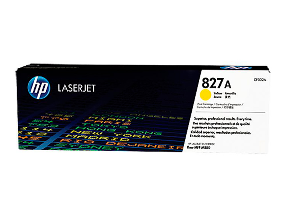HP ( HEWLETT PACKARD ) - Toner Laser ORIGINALES 827A Amarillo (Ref.CF302A)