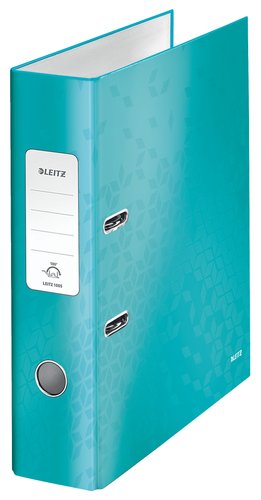 LEITZ - ARCHIVADOR palanca WOW A4 180º 80mm TURQUESA METALIZADO (Ref.10050151)