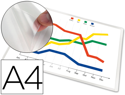 Q-CONNECT - FUNDA AUTOADHESIVA TAMAÑO A-4 210X297MM PACK DE 5 UNIDADES (Ref.KF27053)