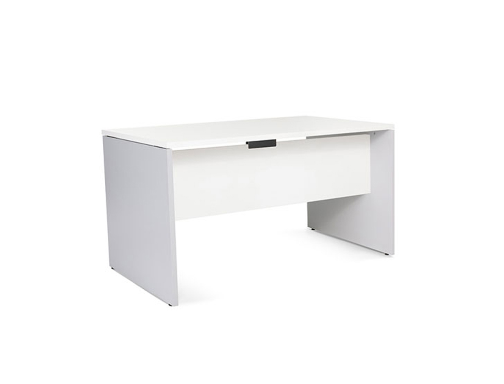 ROCADA - MESA OFICINA SERIE WORK 140X80 CM ACABADO AB04 ALUMINIO/BLANCO (Ref.2001AB04)