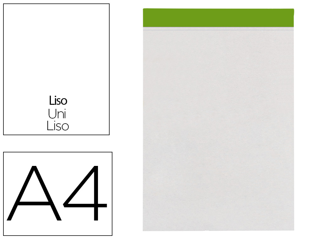 LIDERPAPEL - BLOC NOTAS LISO A4 80 HOJAS 60 G/M2 PERFORADO SIN TAPA (Ref.BN22)