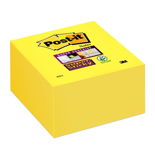 POST-IT - BLOC DE NOTAS ADHESIVAS QUITA Y PON 76X76X MM CUBO COLORES AMARILLO 350 HOJAS (Ref.2028-S)