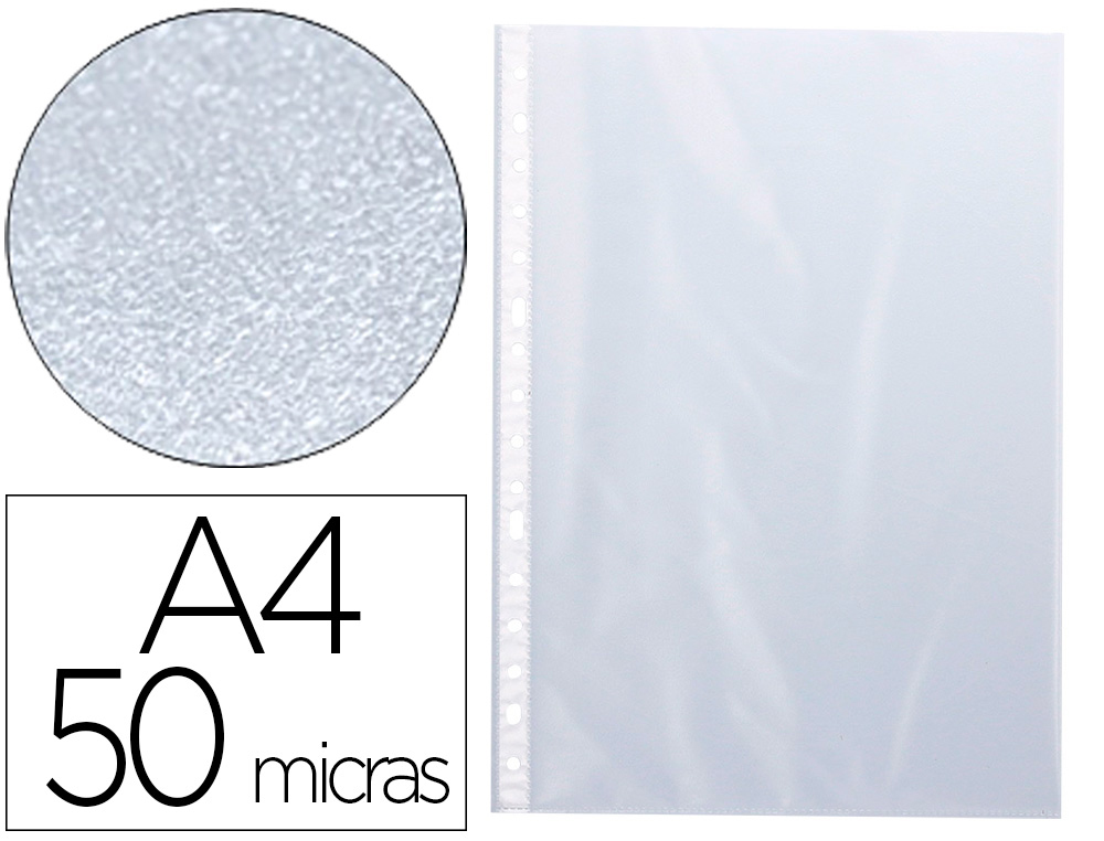 Q-CONNECT - FUNDA MULTITALADRO DIN A4 50 MC PIEL DE NARANJA BOLSA DE 100 UNIDADES (Ref.KF01955)