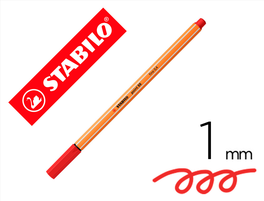 STABILO - Rotulador Point 88 0.4mm rojo claro (Ref.88/48)