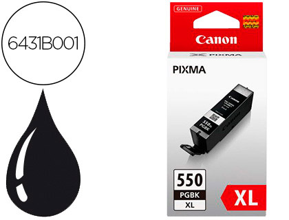 CANON - Cartuchos ORIGINALES Inyección De Tinta PGI-550XL Negro (Ref.6431B001)