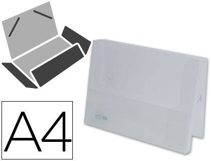 BEAUTONE - CARPETA PORTADOCUMENTOS GOMAS 36934 POLIPROPILENO DIN A4 INCOLORA TRANSPARENTE -LOMO 25 MM (Ref.SS21)