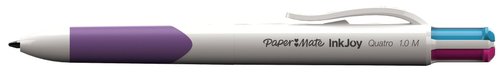 PAPER MATE - Boligrafo retract.Inkjoy Quattro turquesa, lima, magenta y púrpura Trazo 0,5 mm (Ref.S0977270)